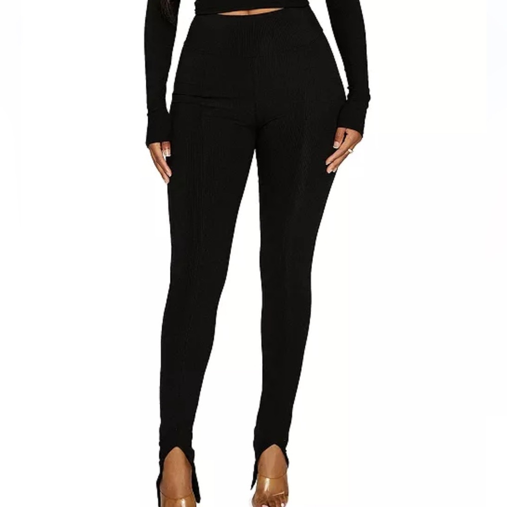 Naked Wardrobe Snatched & Slit Leggings Medium